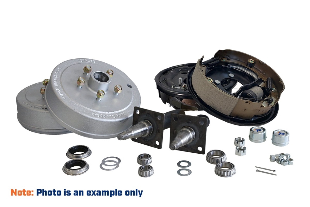 Trailparts 9in Hydraulic Drum Brake 39mm Hub Stub Set 1750kg 5x4 1/2in x 1/2in NSK