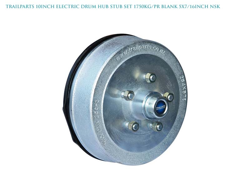 Trailparts 10inch Electric Drum Hub Stub Set 1750kg/pr Blank 5x7/16inch NSK