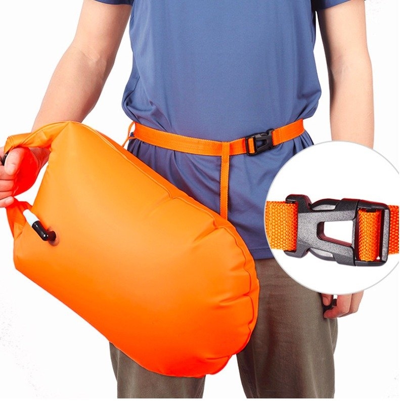 PVC Inflatable Swim Buoy Tow Float Orange 18L
