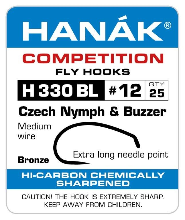 HANAK Competition H330BL Barbless Hooks #16 Qty 25