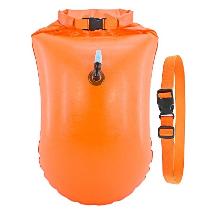 PVC Inflatable Swim Buoy Tow Float Orange 18L