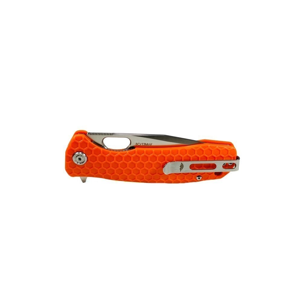 Honey Badger Tanto Folding Pocket Knife Orange 8cm
