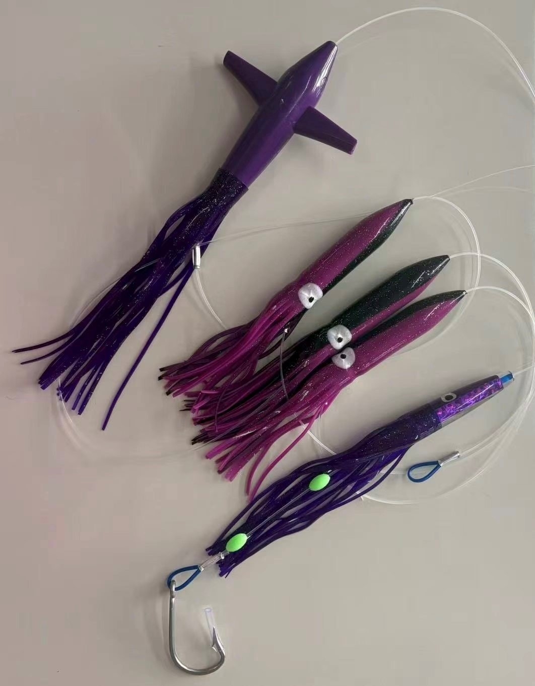 H2O Pro Hummingbird Bulb Squid Daisy Chain with Mean Machine Stinger Purple/Black 