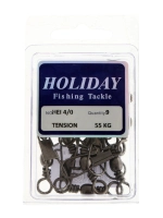 Holiday Barrel Swivel with Inter Snap Tension 55kg Qty 9 Thumbnail Holiday Barrel Swivel with Inter Snap Tension 55kg Qty 9