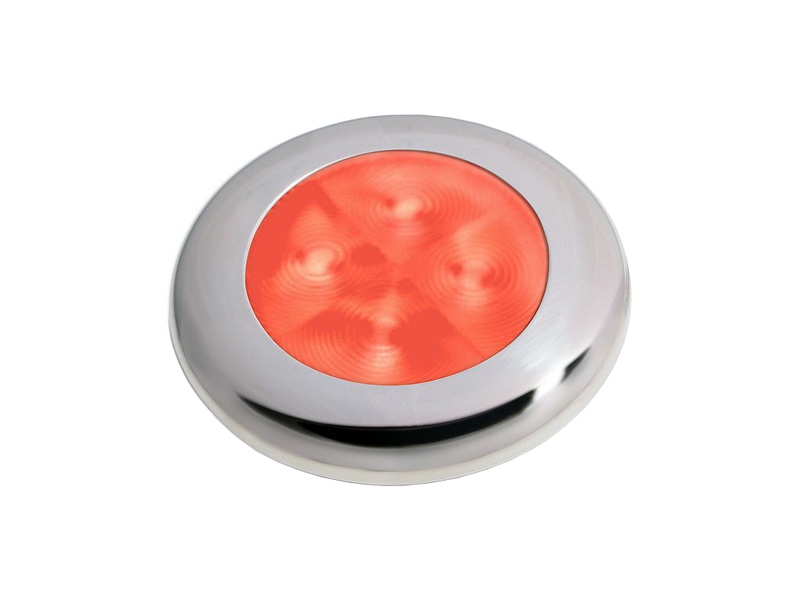 Hella Marine LED Rakino Downlight Red Spread - White Rim 24v