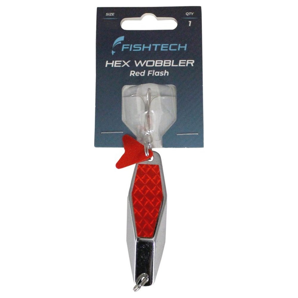Fishtech Hex Wobbler Lure Red Flash 50g