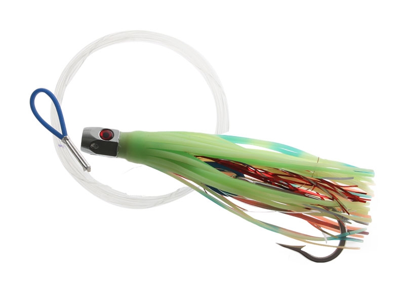H2O Pro Hex Jet Xmas Tree Albacore Tuna Trolling Lure 12cm - Rigged Lumo