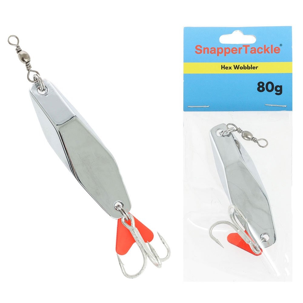 SnapperTackle Silver Hex Wobbler Lure 80g