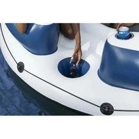 Hydro-Force Lazy Dayz Island 4 Person Inflatable Tube Light Blue Thumbnail Hydro-Force Lazy Dayz Island 4 Person Inflatable Tube Light Blue