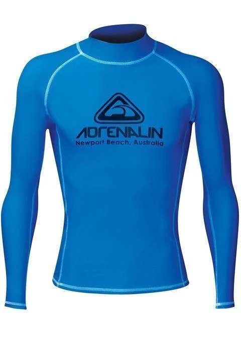 Adrenalin Hi-Vis Mens Long Sleeve Rash Vest Blue 2XL