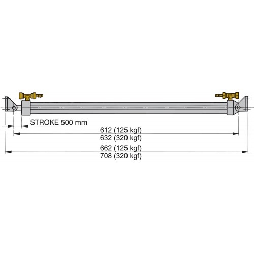 VETUS Electro-Hydraulic Lifting System 500mm 12V 125kgf