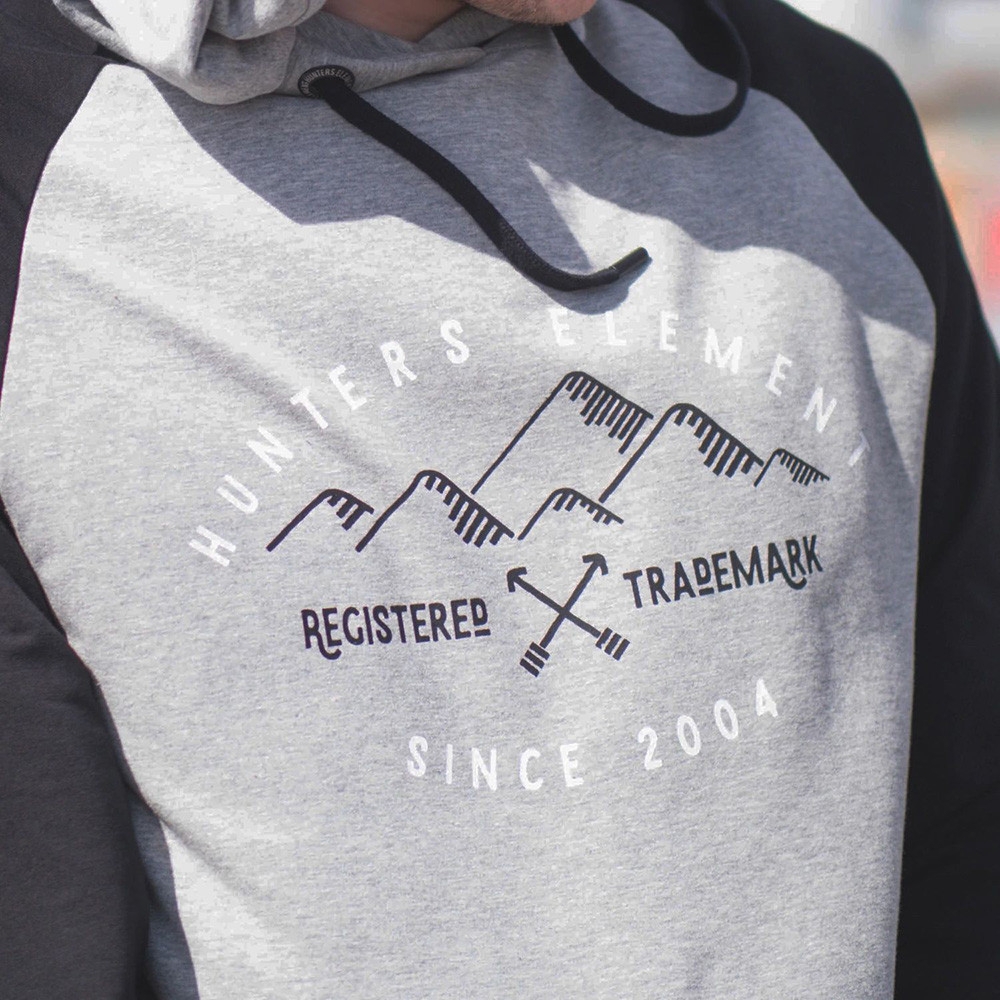 Hunters Element Trademark Mens Hoodie Grey S