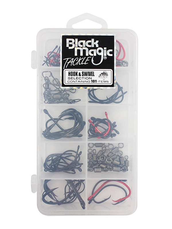Black Magic Hook and Swivel Selection Tackle Box