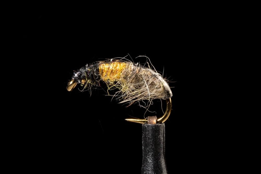 Manic Tackle Project Hot Spot Czech Nymph Caddis Tan/Orange #14