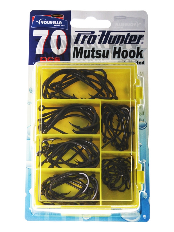 Pro Hunter Youvella 70 Piece Assorted Mutsu Hook Pack