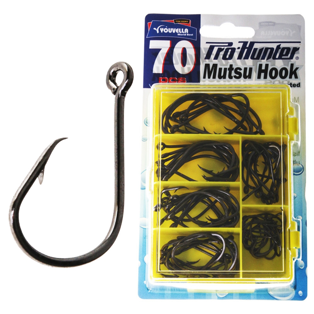 Pro Hunter Youvella 70 Piece Assorted Mutsu Hook Pack