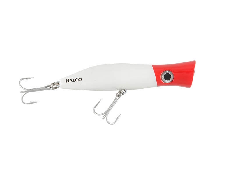 Halco Roosta Popper 135mm White Redhead