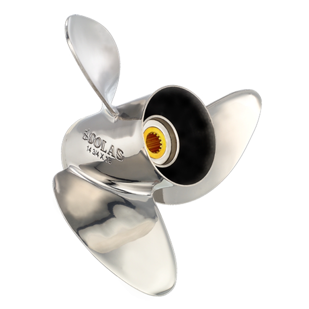 SOLAS 3451-139-17 HR Titan 3 Suzuki/Johnson/Evinrude Stainless Steel 17 for 4-Stroke Propeller
