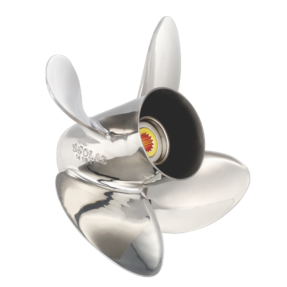 SOLAS 2453-130-19 HR Titan 4 Johnson/Evinrude/BRP/Cobra Stainless Steel V4/Gearcase 19 Propeller