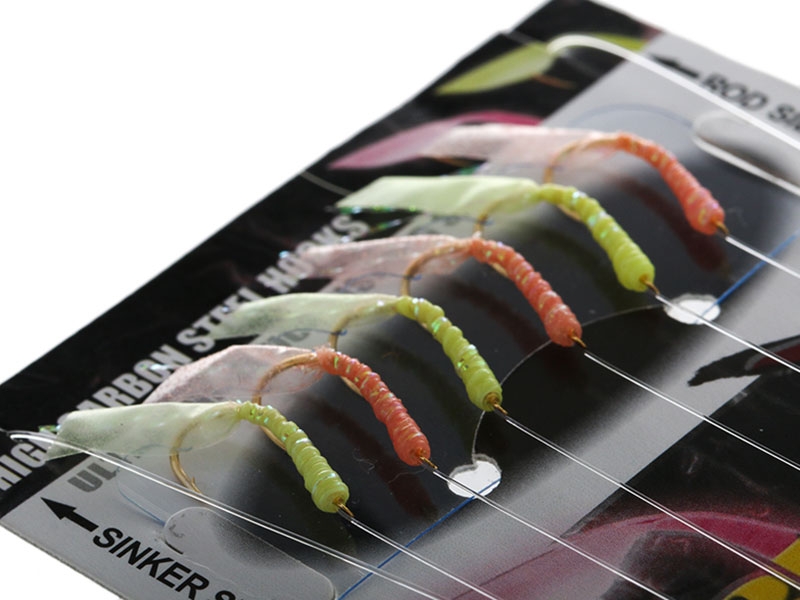 Hayabusa Xtreme Glo Shrimp Sabiki Rig Size 8