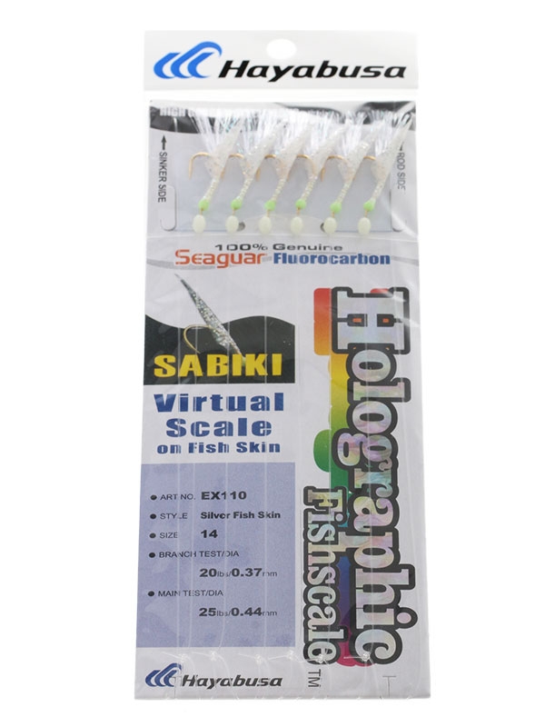 Hayabusa Holographic Fishscale Gold Sabiki Rig Size 14