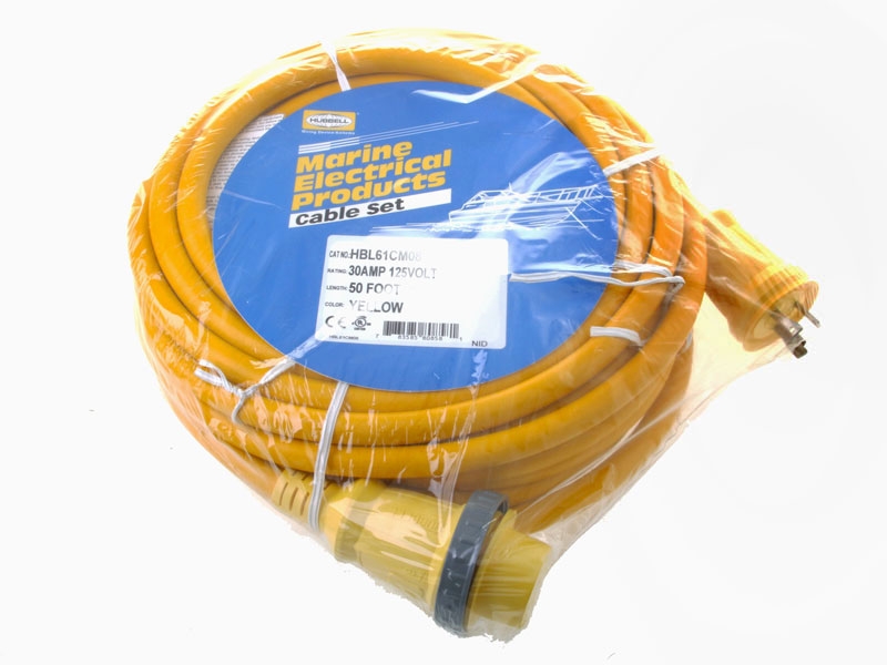Hubbell 30A Shore Power Cable Set with LED Indicator