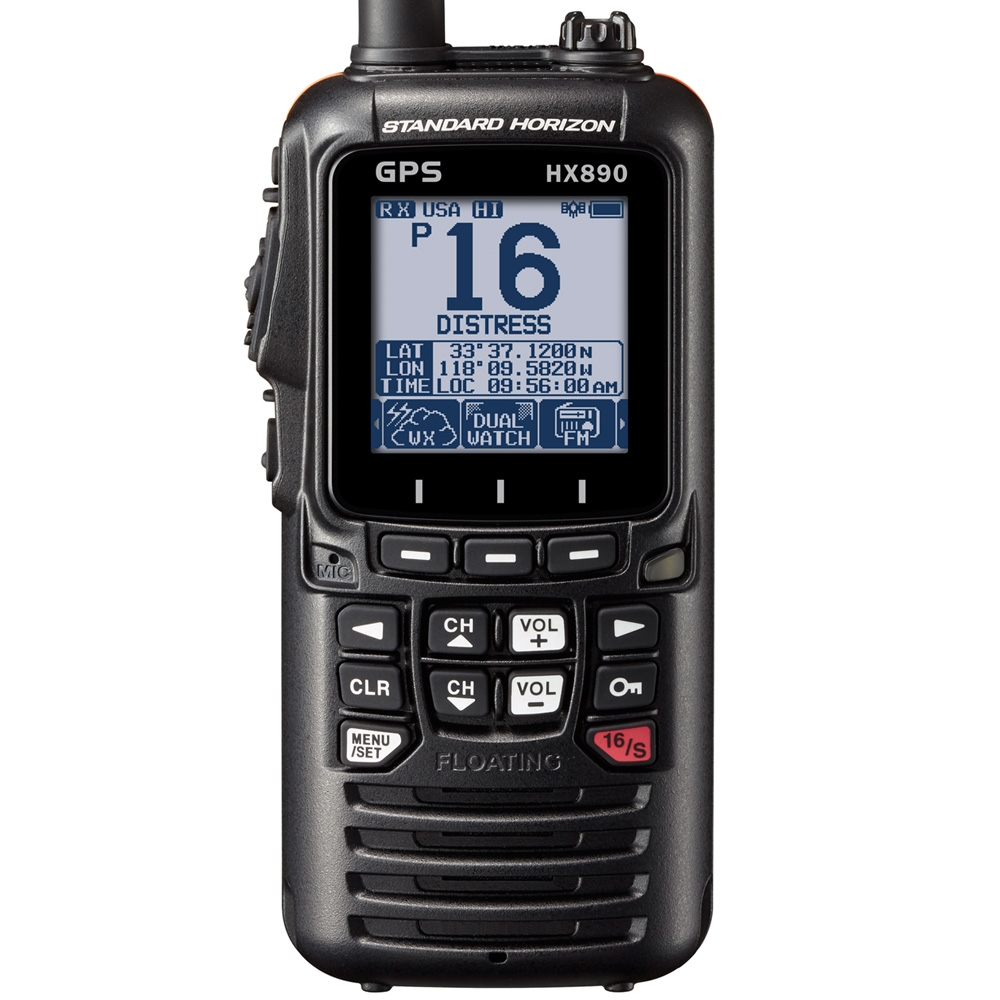 Standard Horizon HX890 Class H Floating DSC Handheld VHF/GPS Radio Black