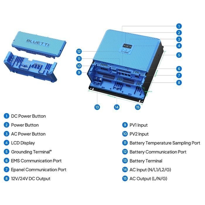 BLUETTI RV5 5KVA All In One Power Hub 5000W