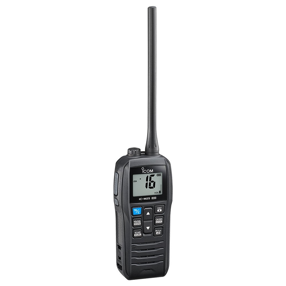 Icom IC-M25 EVO Floating Handheld VHF Radio with Eco Mode Black