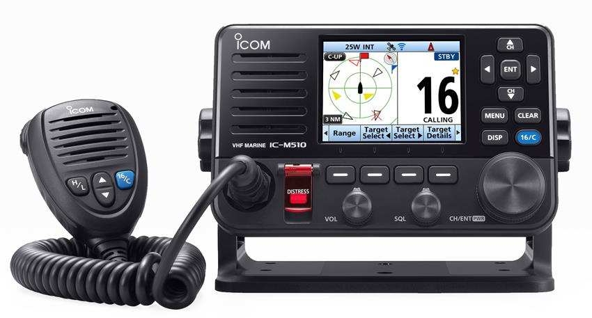 Icom IC-M510 Fixed Mount VHF/DSC Marine Transceiver with NMEA Rear Mic