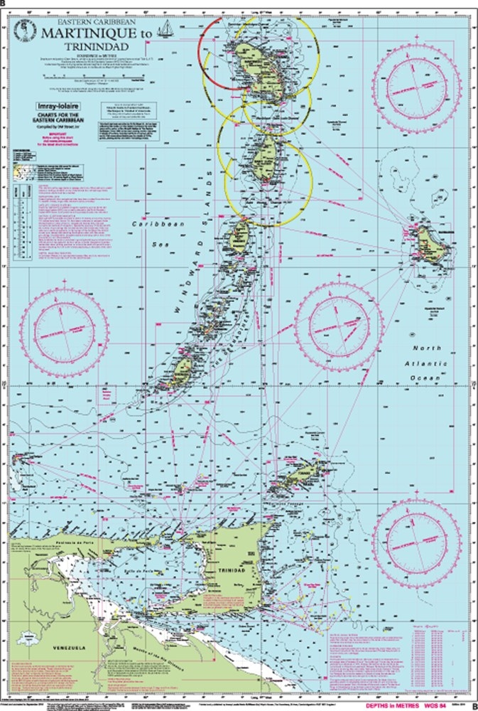 Imray Lesser Antilles Martinique to Trinidad Passage Chart