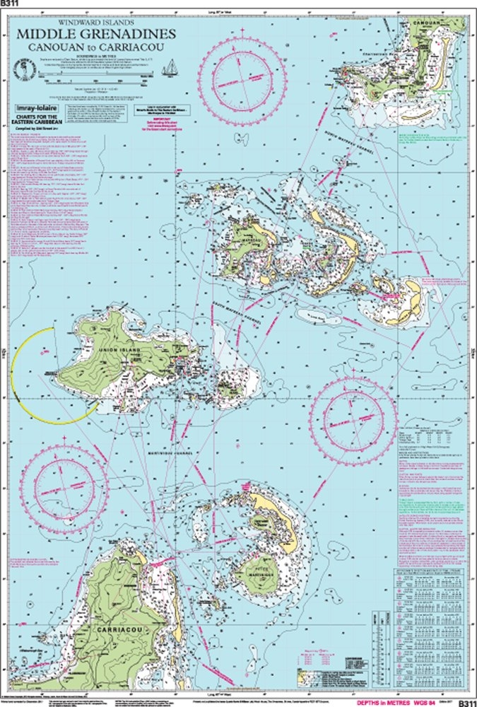 Imray Middle Grenadines Canouan to Carriacou Chart