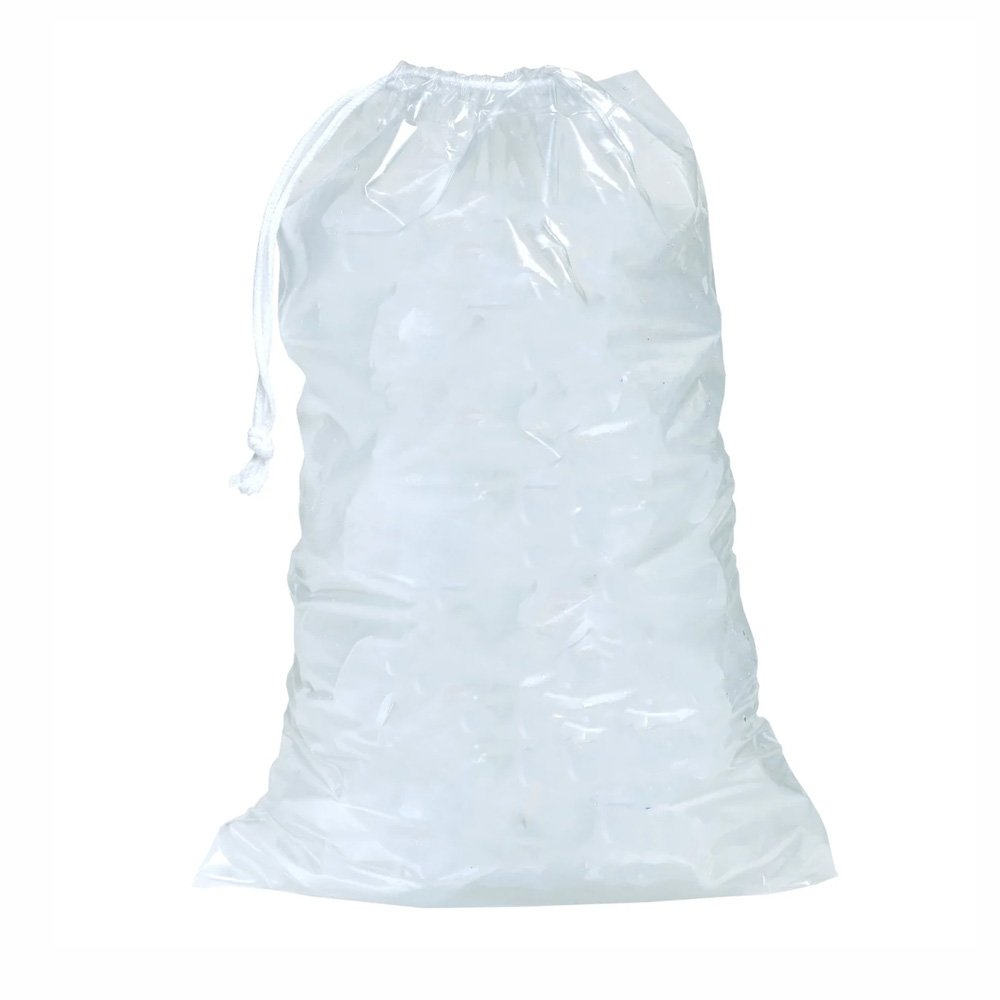 Clear Plastic Drawstring Ice Bag 5kg - Sold per Piece