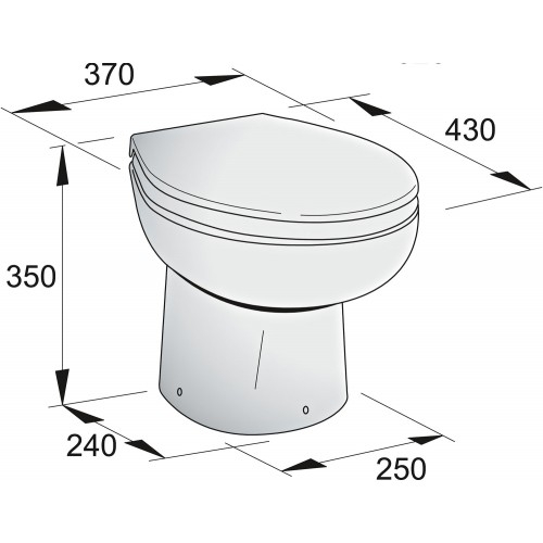 VETUS WCP Marine Toilet 12V with Control Panel