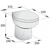 VETUS WCP Marine Toilet 12V with Rocker Switch Thumbnail VETUS WCP Marine Toilet 12V with Rocker Switch