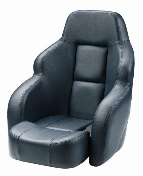 V-Quipment Commander Luxurious Helm Seat with Flip Up Squab Blue