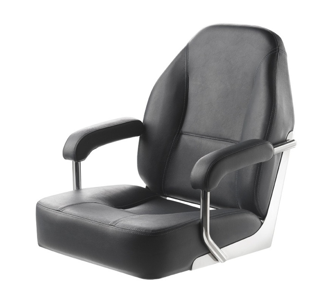 V-Quipment Master Helm Seat with Stainless Steel Frame Dark Blue
