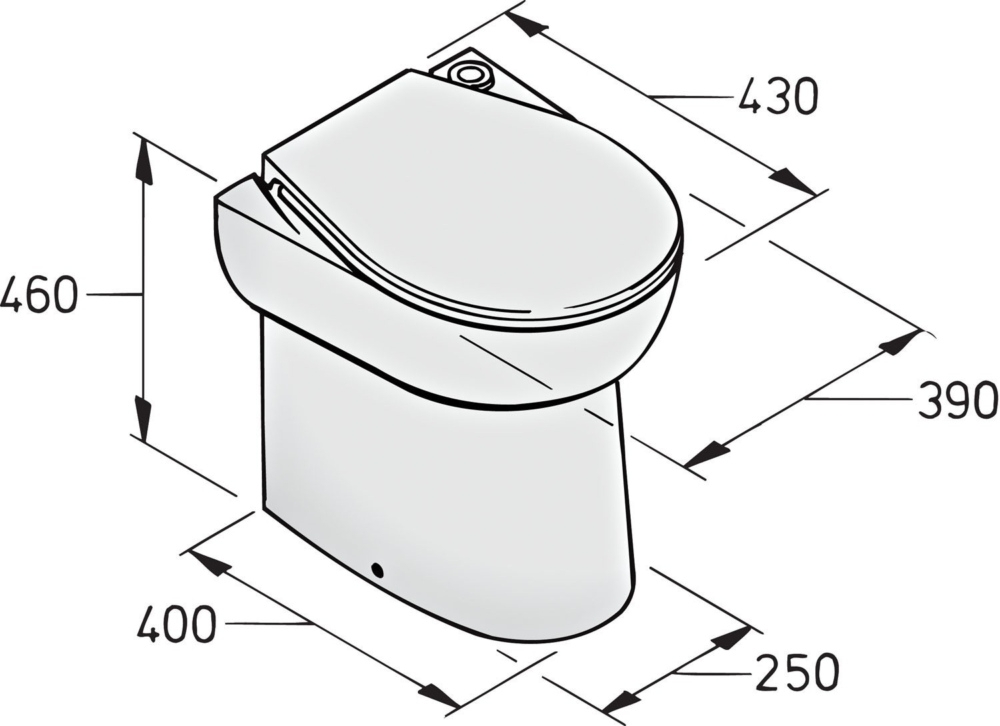 VETUS Electric Toilet WCS2 120V 60Hz
