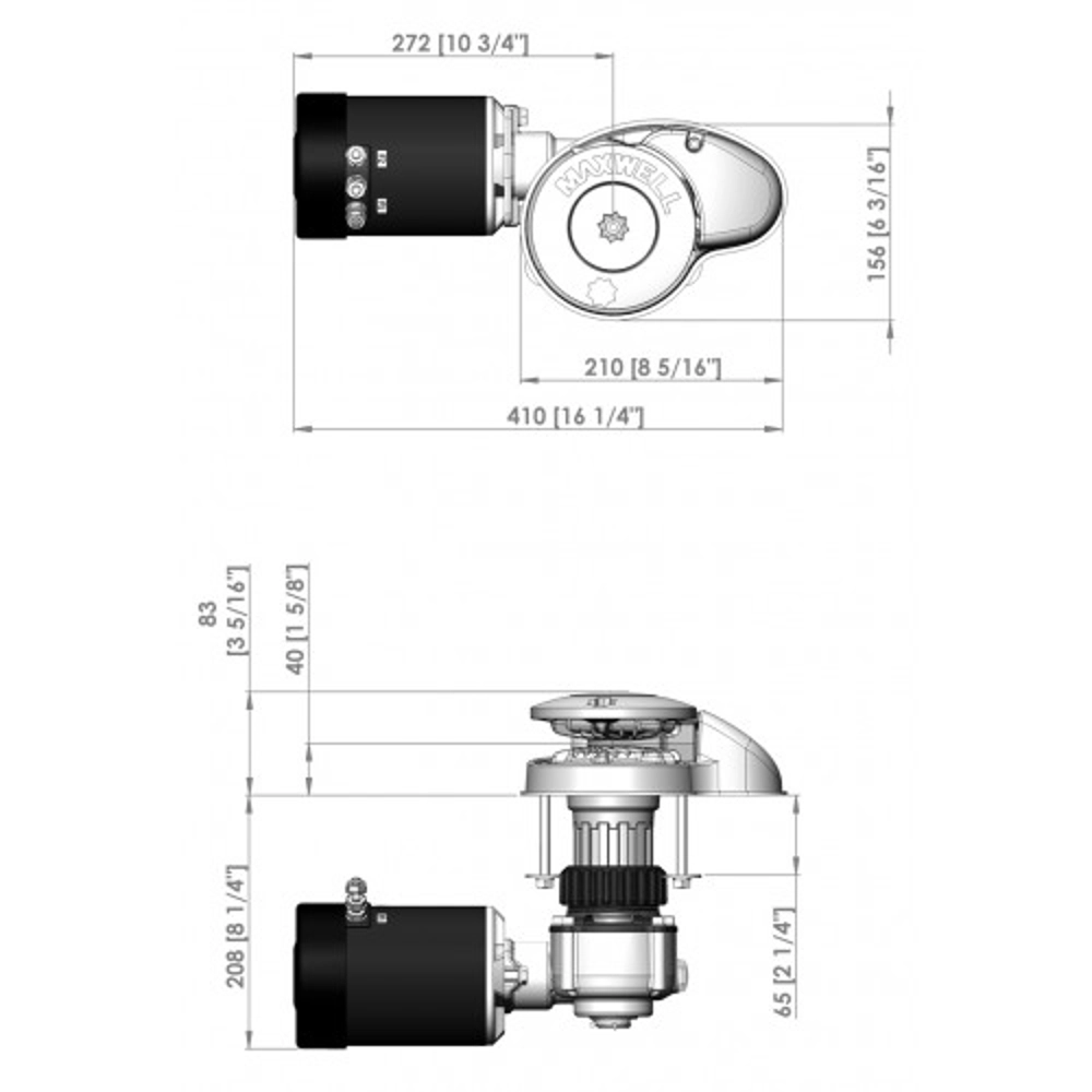 Maxwell RC8-8 Windlass 12v 1000W 65TDC Maxwell RC8-8 Windlass 12v 1000W 65TDC