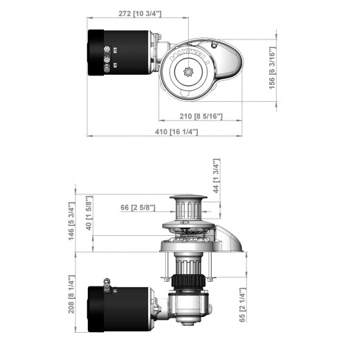 Maxwell RC8-8 Windlass with Capstan 24v 1000W 65TDC