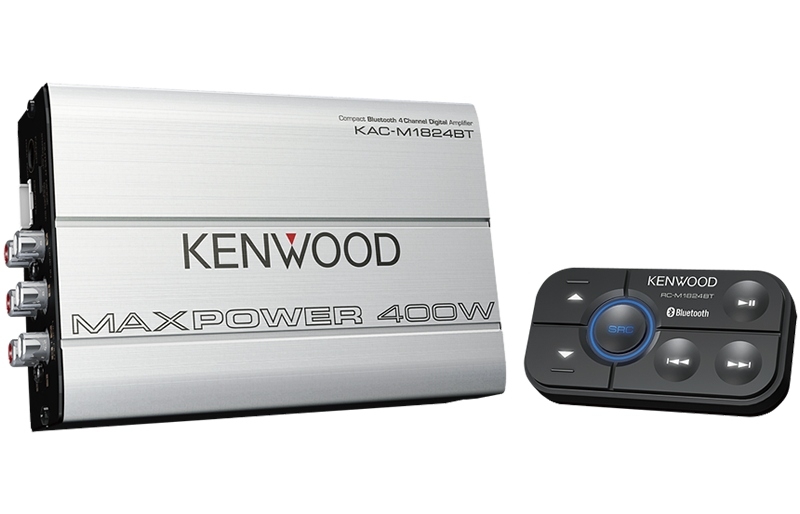 Kenwood KAC-M1824BT 4-Channel Class D Bluetooth Marine Amplifier 400W