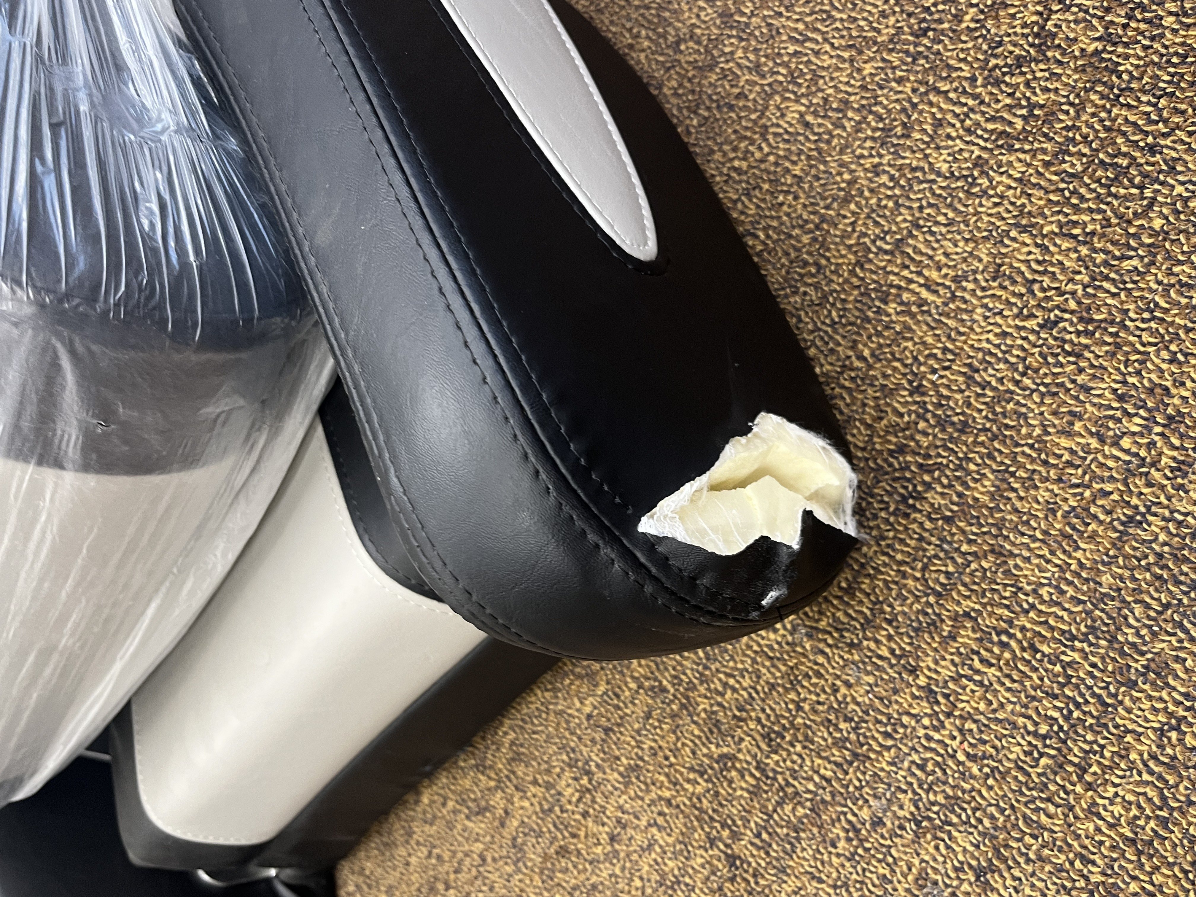 BLA High Back Captain's Seat Black with Grey Trim - Damaged