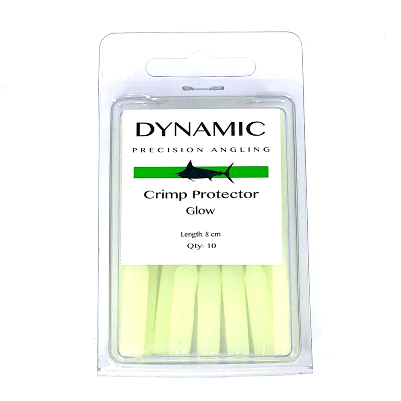 Precision Angling Crimp Protectors 8cm Lumo Qty 10