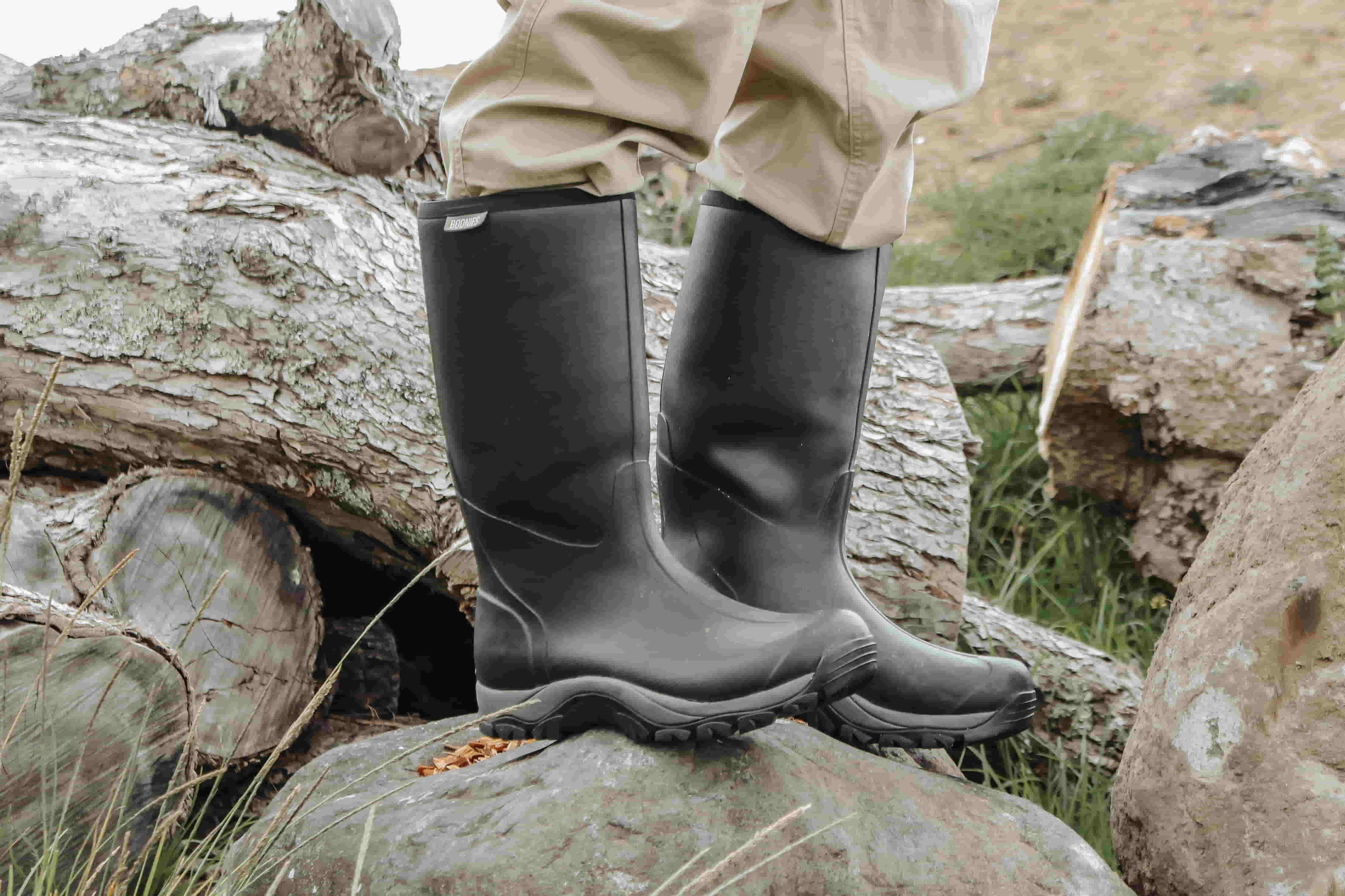 Boonies Rover Mens Gumboots Tall Black