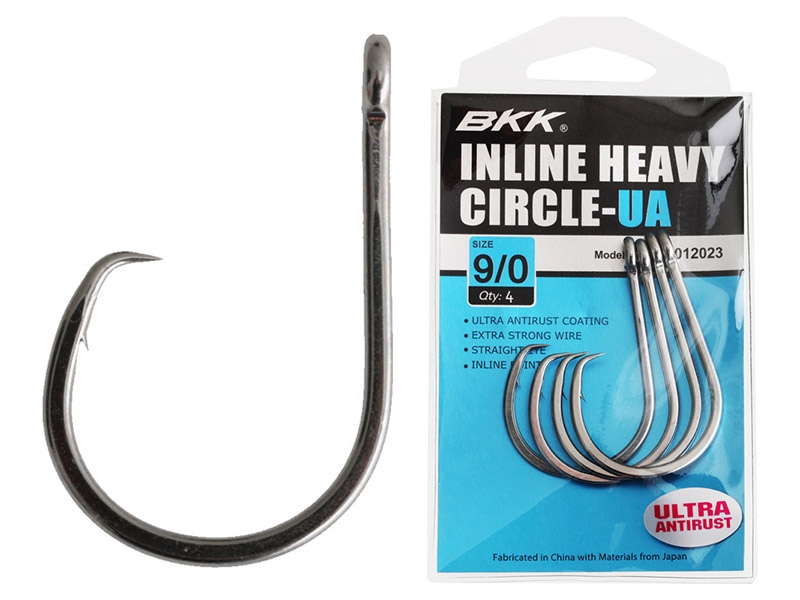 BKK Inline Heavy Circle Hooks Ultra Antirust 9/0 Qty 4