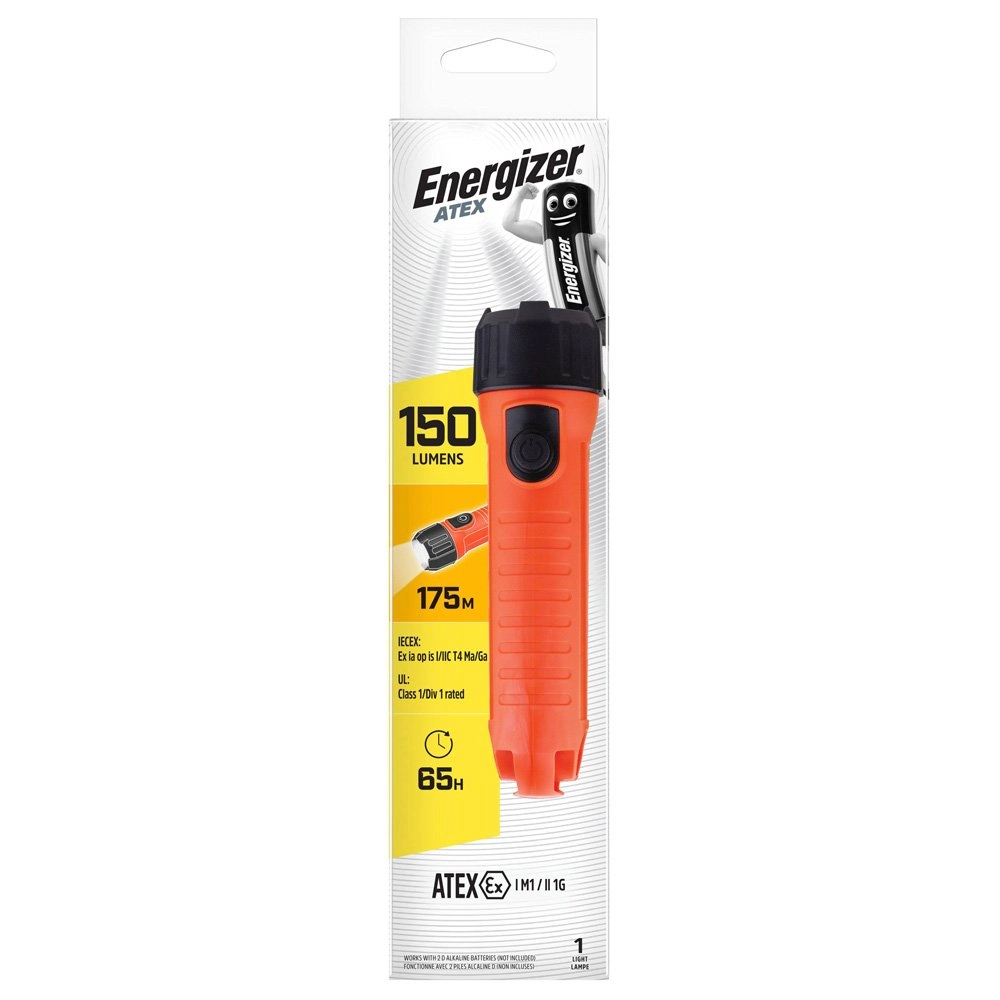 Energizer ATEX Intrinsically Safe 2D LED Torch 150LM Energizer ATEX Intrinsically Safe 2D LED Torch 150LM
