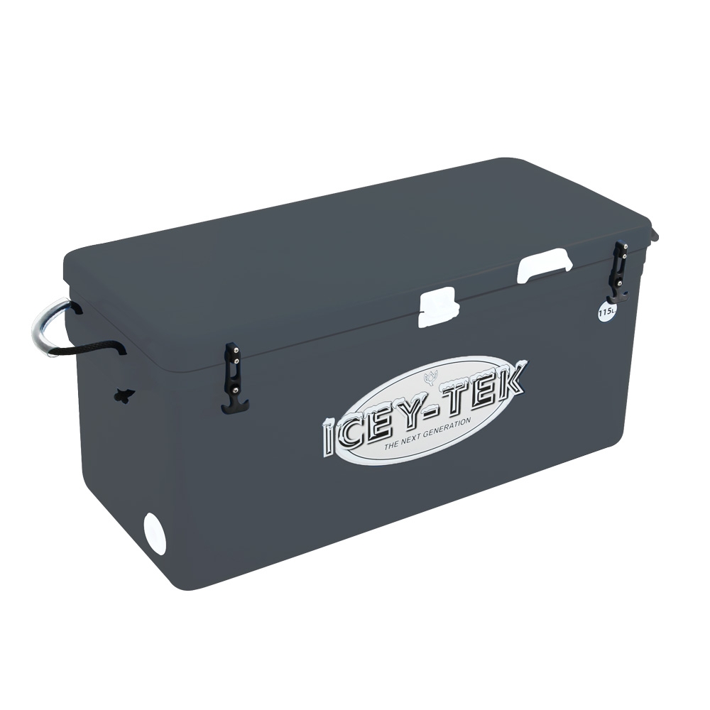 Icey-Tek Long Chilly Bin Cooler Dark Grey