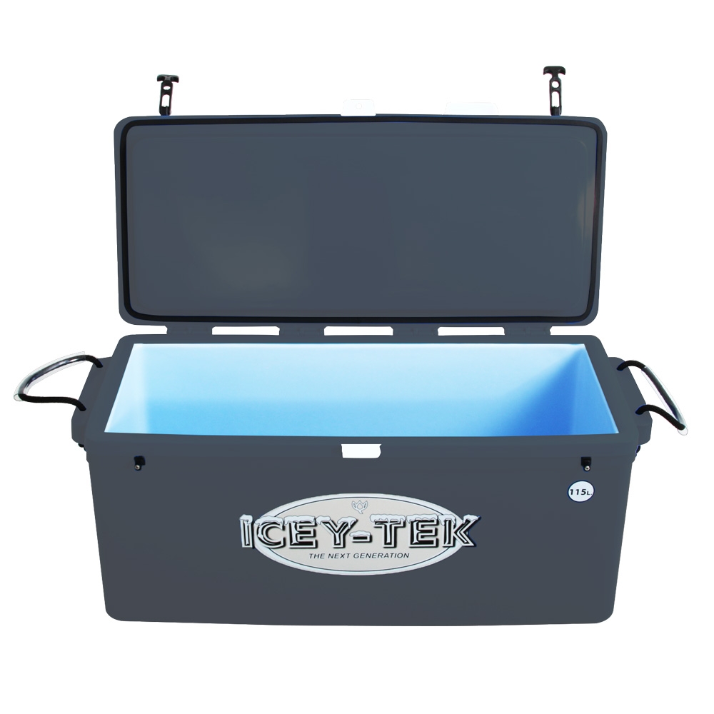 Icey-Tek Long Chilly Bin Cooler Dark Grey