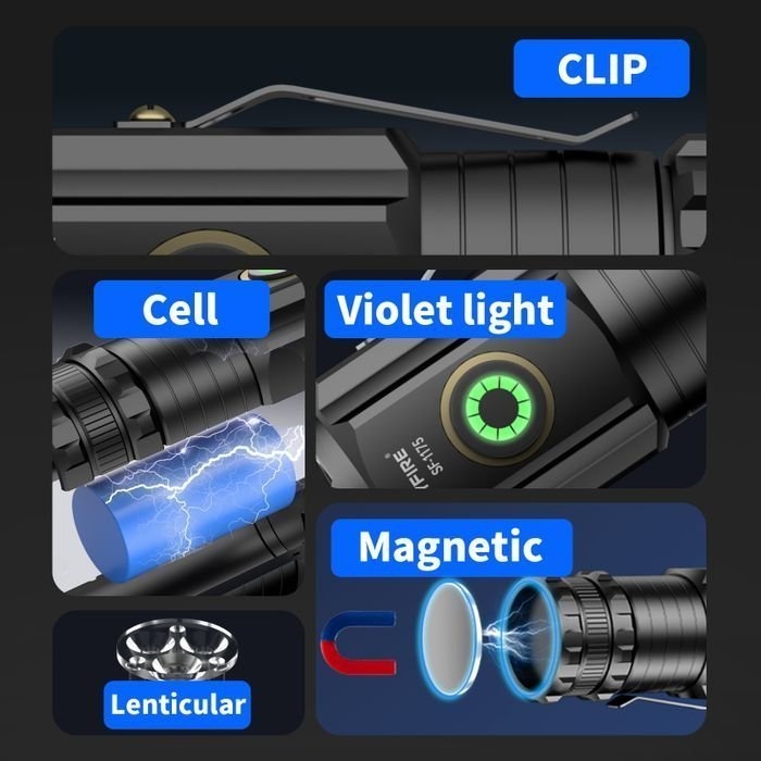 SKYFIRE 1175 Rechargeable LED Torch 1160 Lumens
