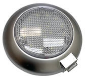 LED Dome Light White/White with Switch Grey Finish 12V